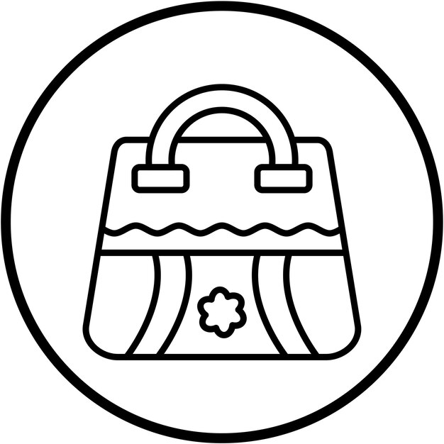 Diseño vectorial de bolso de playa Estilo icónico
