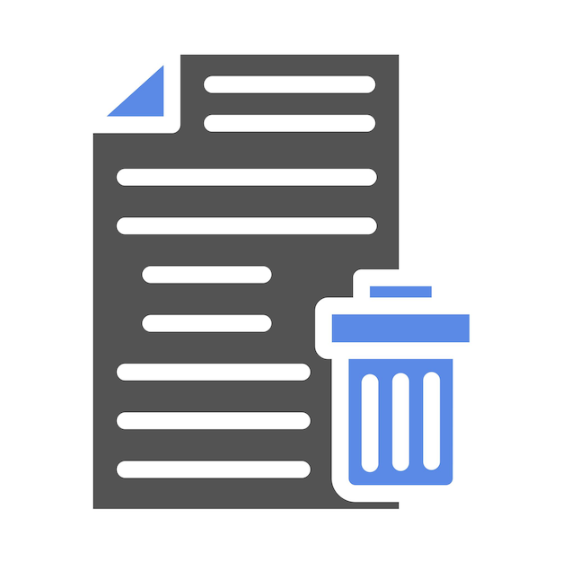 Diseño vectorial borrar el estilo del icono del archivo