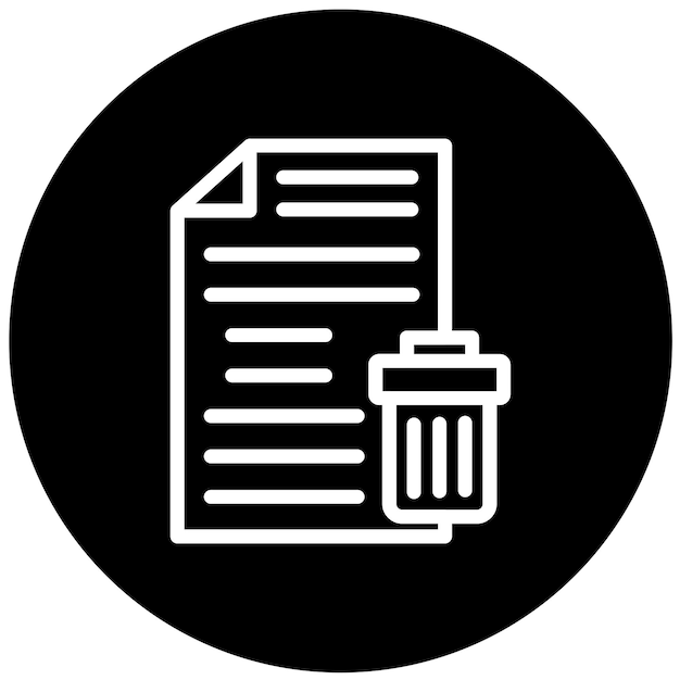 Diseño vectorial borrar el estilo del icono del archivo