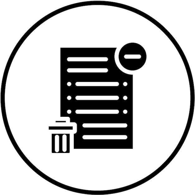 Diseño vectorial borrar el estilo del ícono del archivo
