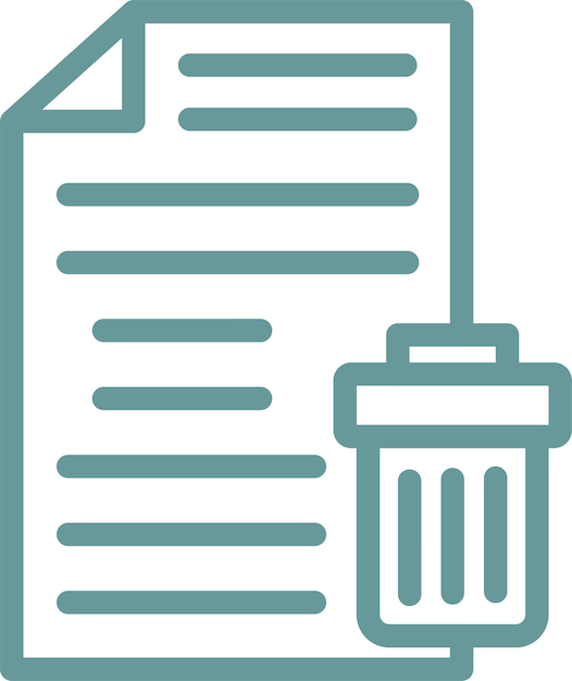 Diseño vectorial borrar el estilo del icono del archivo