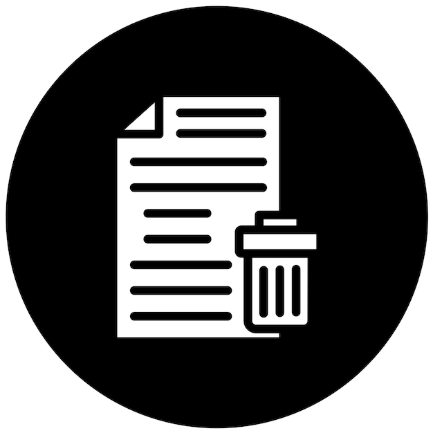 Diseño vectorial borrar el estilo del icono del archivo