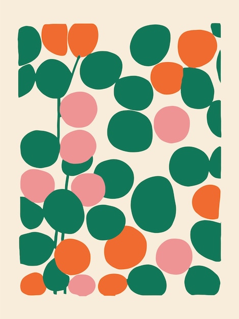 Diseño vectorial botánico de colores Boho Chic