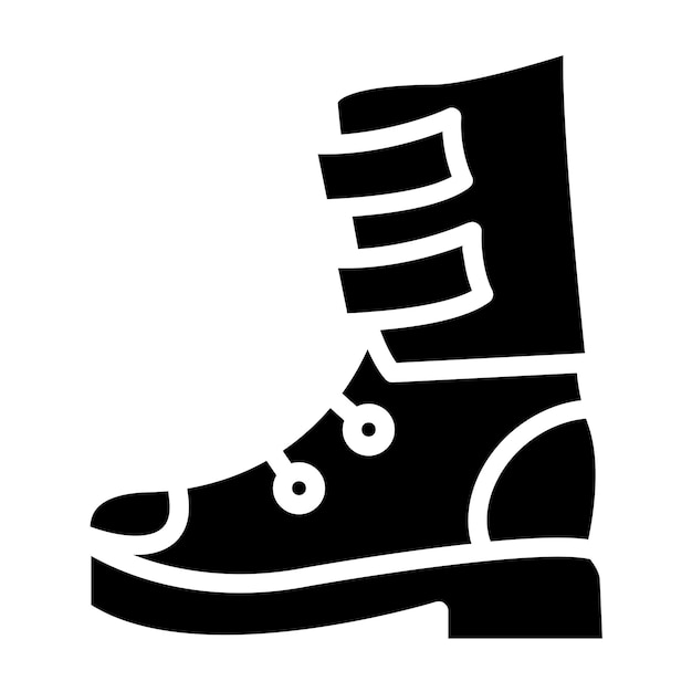 Diseño vectorial de botas de esquí Estilo de icono