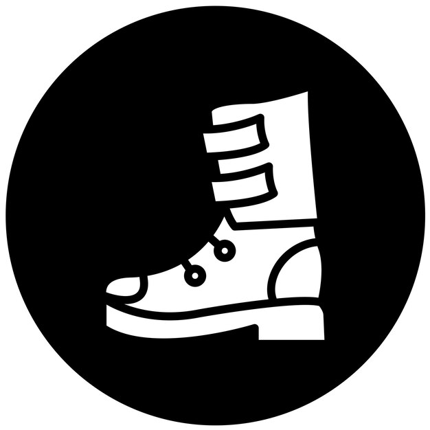 Diseño vectorial de botas de esquí Estilo de icono