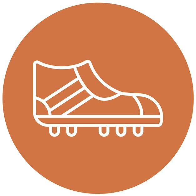 Diseño vectorial de botas de rugby estilo icono
