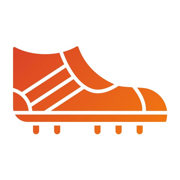Diseño vectorial de botas de rugby estilo icono