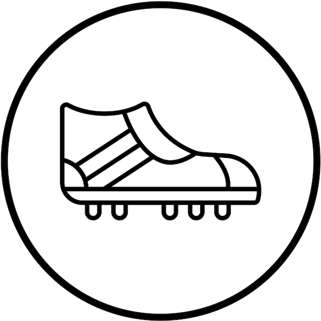 Diseño vectorial de botas de rugby estilo icono