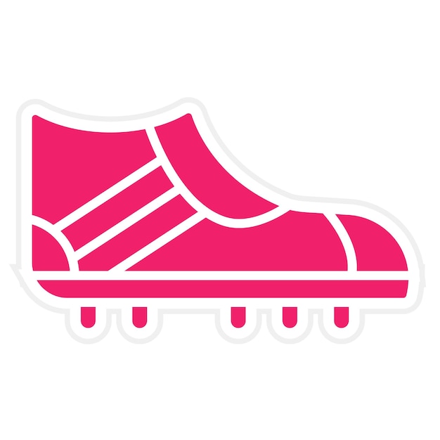 Diseño vectorial de botas de rugby estilo icono