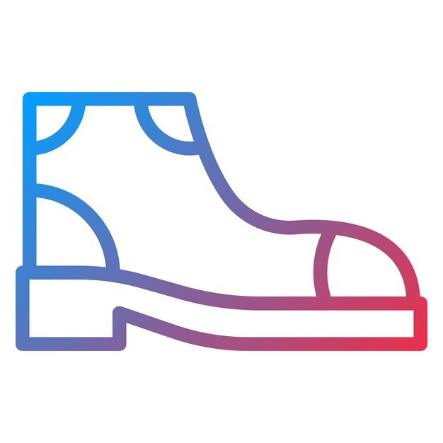 Diseño vectorial de botas de senderismo Estilo de icono