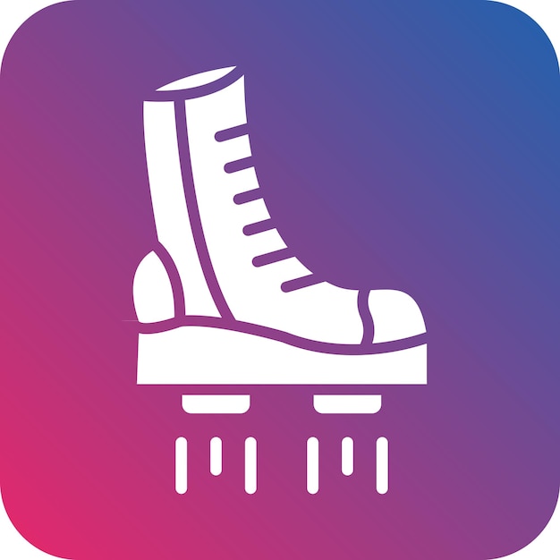 Diseño vectorial de las botas voladoras Estilo del icono