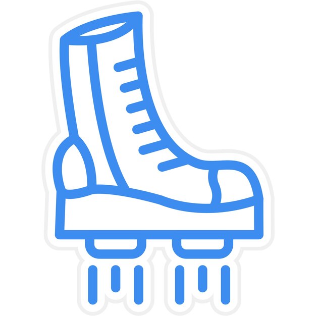 Diseño vectorial de las botas voladoras Estilo del icono