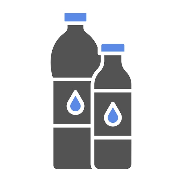 Diseño vectorial de botellas de agua Estilo de icono