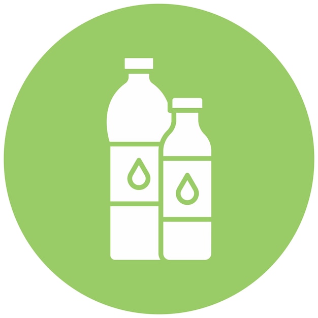 Diseño vectorial de botellas de agua Estilo de icono