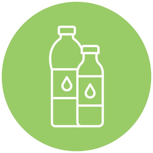 Diseño vectorial de botellas de agua Estilo de icono