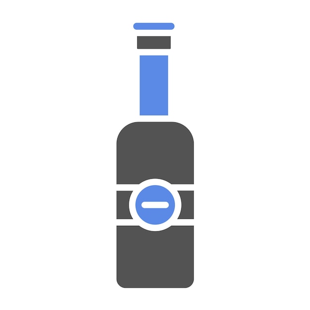 Diseño vectorial de botellas de cerveza Estilo de icono