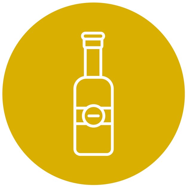 Diseño vectorial de botellas de cerveza Estilo de icono