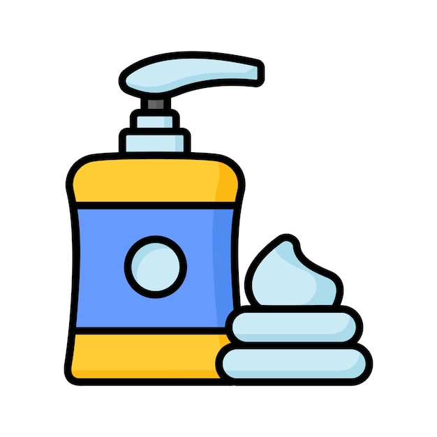 Diseño vectorial de botellas de espuma de afeitar para la piel lisa