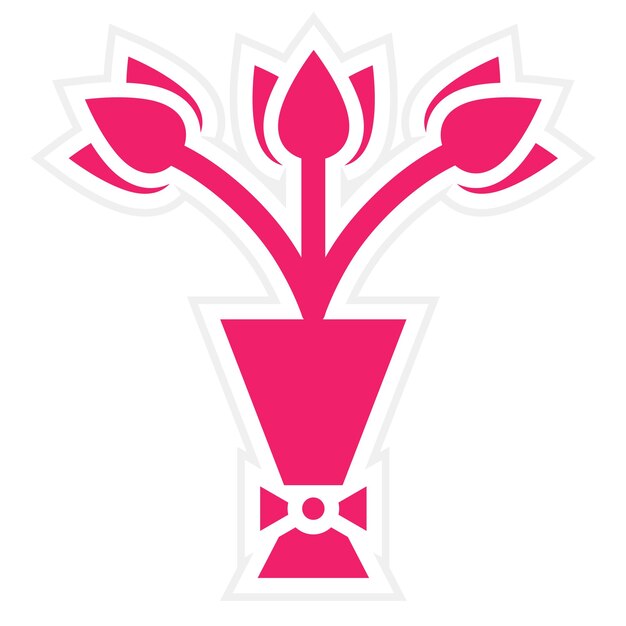 Diseño vectorial de bouquet de flores Estilo de icono