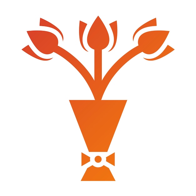 Diseño vectorial de bouquet de flores Estilo de icono