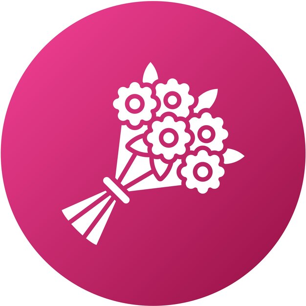Diseño vectorial de bouquet de flores Estilo de icono