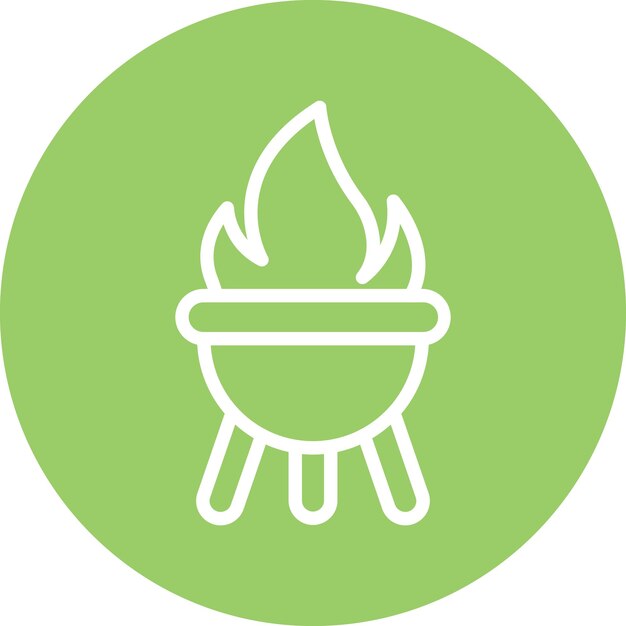 Diseño vectorial Brazier Estilo del icono