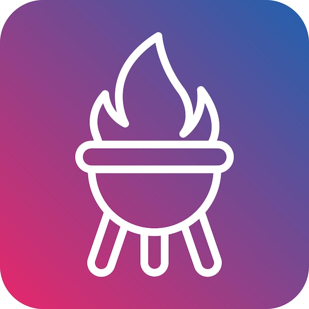 Diseño vectorial Brazier Estilo del icono