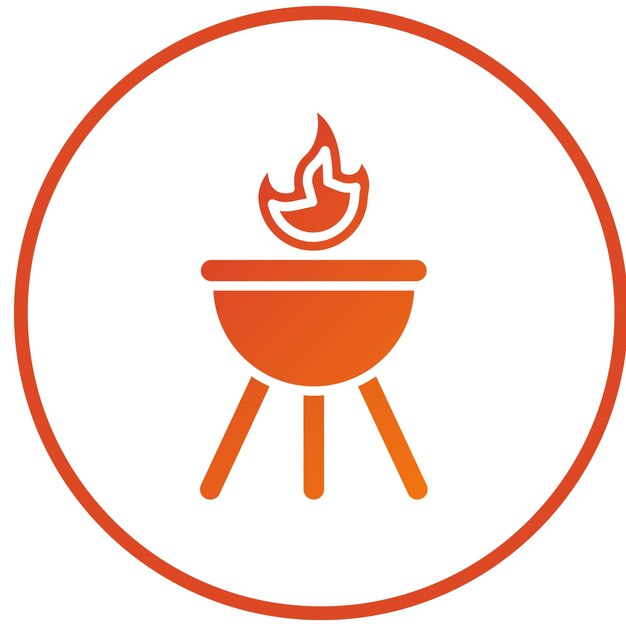 Diseño vectorial Brazier Estilo del icono
