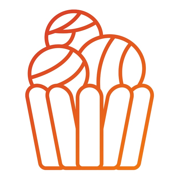 Diseño vectorial Brioche Estilo del icono