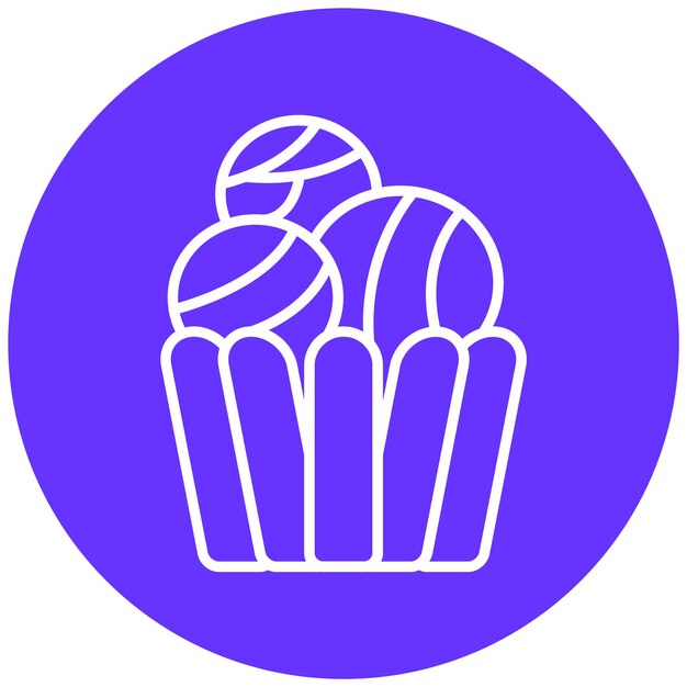 Diseño vectorial Brioche Estilo del icono