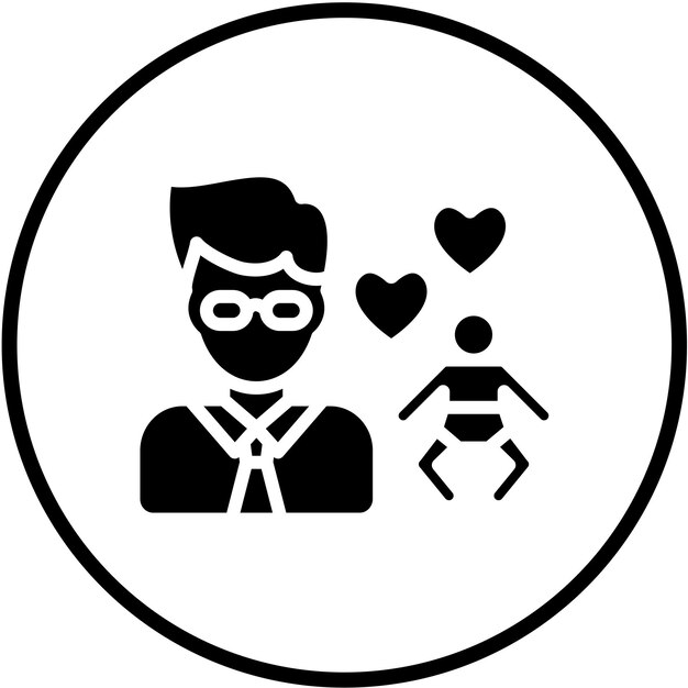 Diseño vectorial de buen estilo de icono de crianza