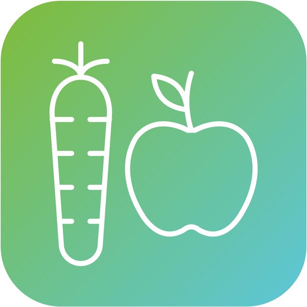 Diseño vectorial de buenos hábitos alimenticios Estilo de icono