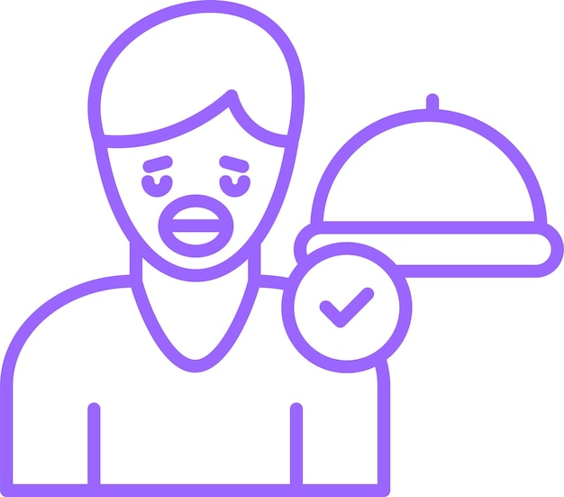 Diseño vectorial Bulimia Nervosa Estilo de icono
