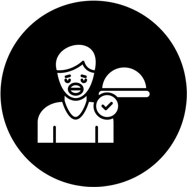 Diseño vectorial Bulimia Nervosa Estilo de icono