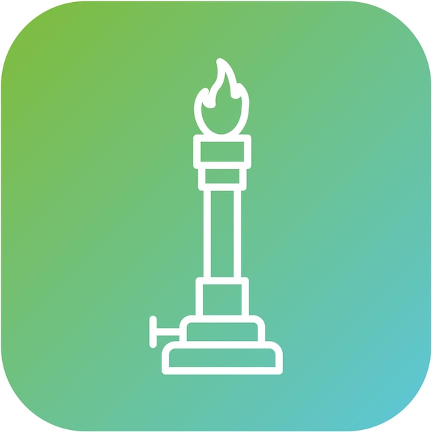 Diseño vectorial Bunsen Burner Estilo de icono