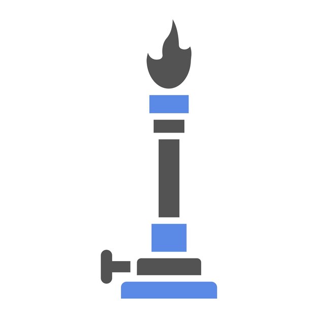 Diseño vectorial Bunsen Burner Estilo de icono