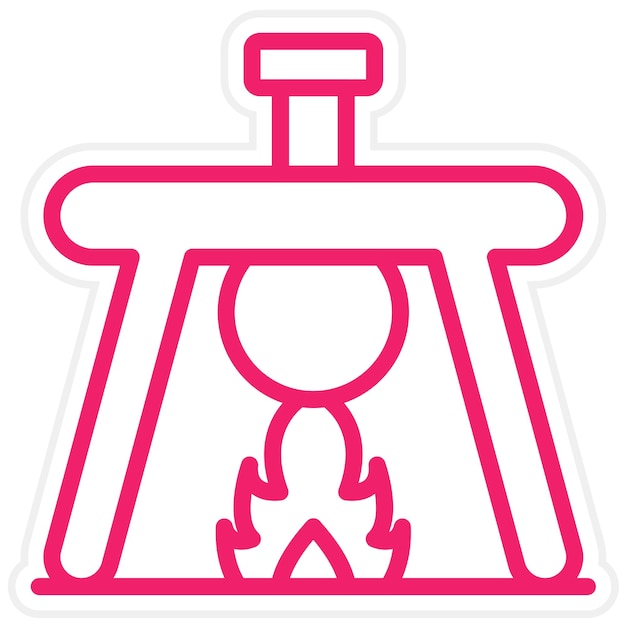 Diseño vectorial Bunsen Burner Estilo de icono