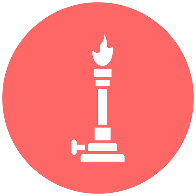 Diseño vectorial Bunsen Burner Estilo de icono