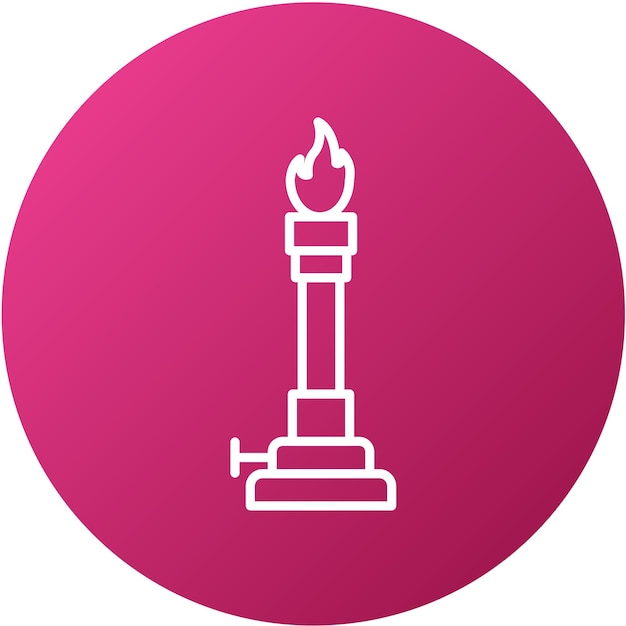 Diseño vectorial Bunsen Burner Estilo de icono