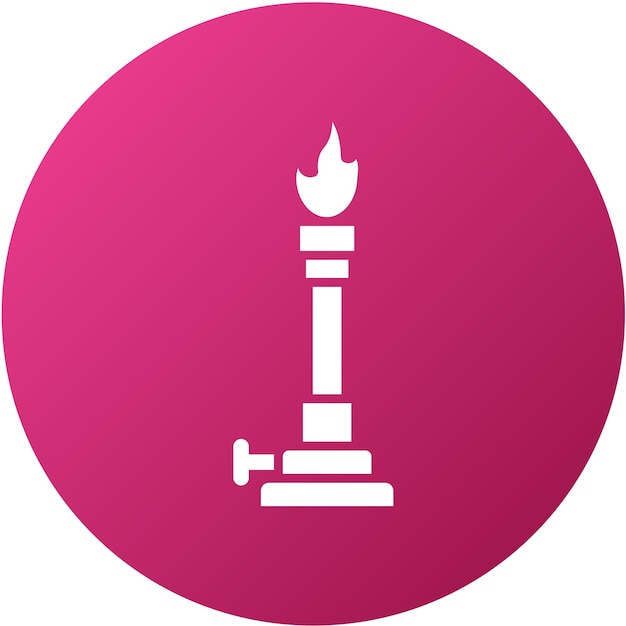 Diseño vectorial Bunsen Burner Estilo de icono