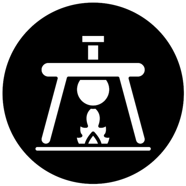 Diseño vectorial Bunsen Burner Estilo de icono