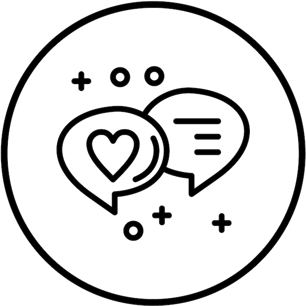 Diseño vectorial de burbujas de chat Estilo de icono