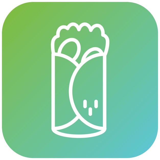 Diseño vectorial Burrito Burst Estilo del icono