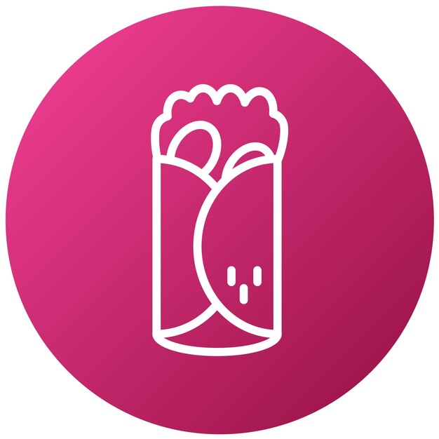 Diseño vectorial Burrito Burst Estilo del icono
