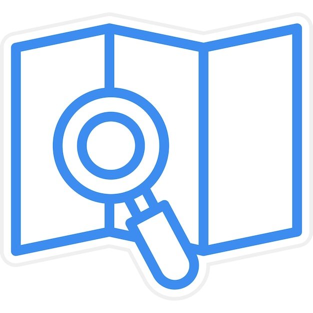 Diseño vectorial de búsqueda Estilo de icono del mapa