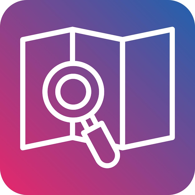 Diseño vectorial de búsqueda Estilo de icono del mapa