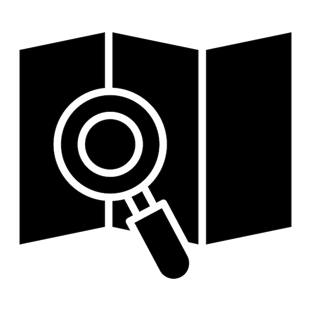 Diseño vectorial de búsqueda Estilo de icono del mapa