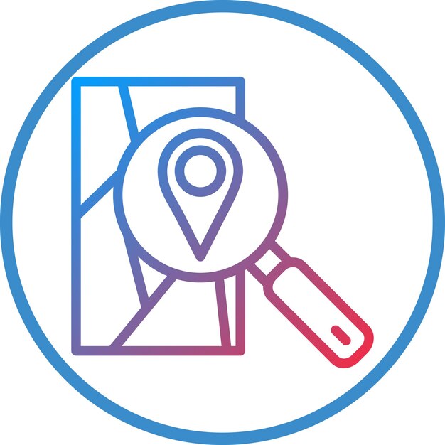 Diseño vectorial de búsqueda Estilo de icono del mapa