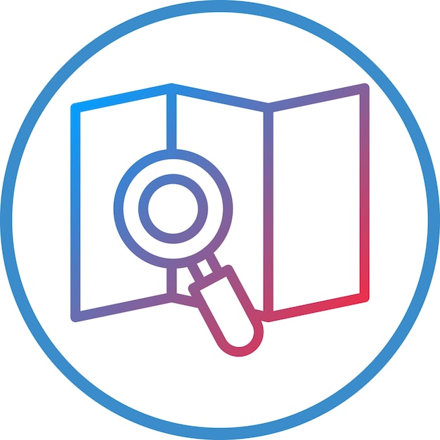 Diseño vectorial de búsqueda Estilo de icono del mapa