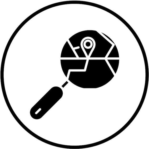 Diseño vectorial de búsqueda Estilo de icono del mapa